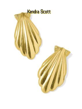 Alexa Vintage Gold Metal Statement Earrings